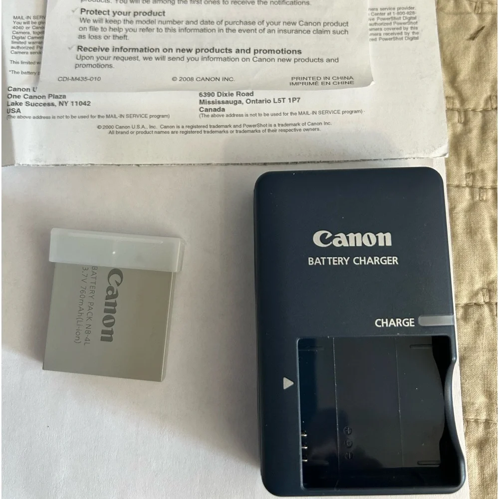 Canon Plug In Battery Charger Battery Box Instructions CD SD1100 IS NO CAMERA